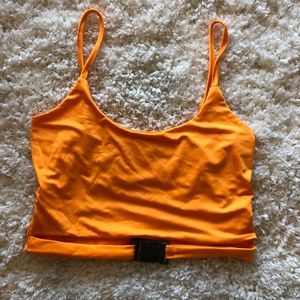 Neon Buckle Crop Top